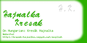 hajnalka kresak business card